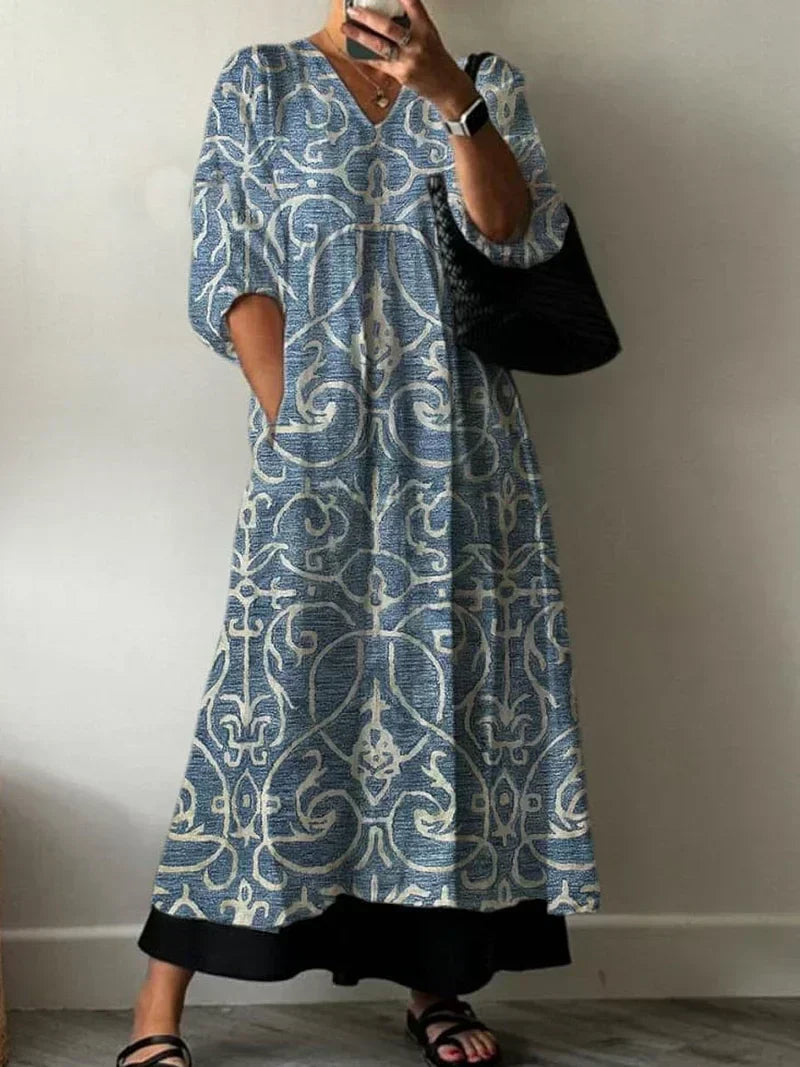 Elegantes Kleid mit Blumendruck Lia