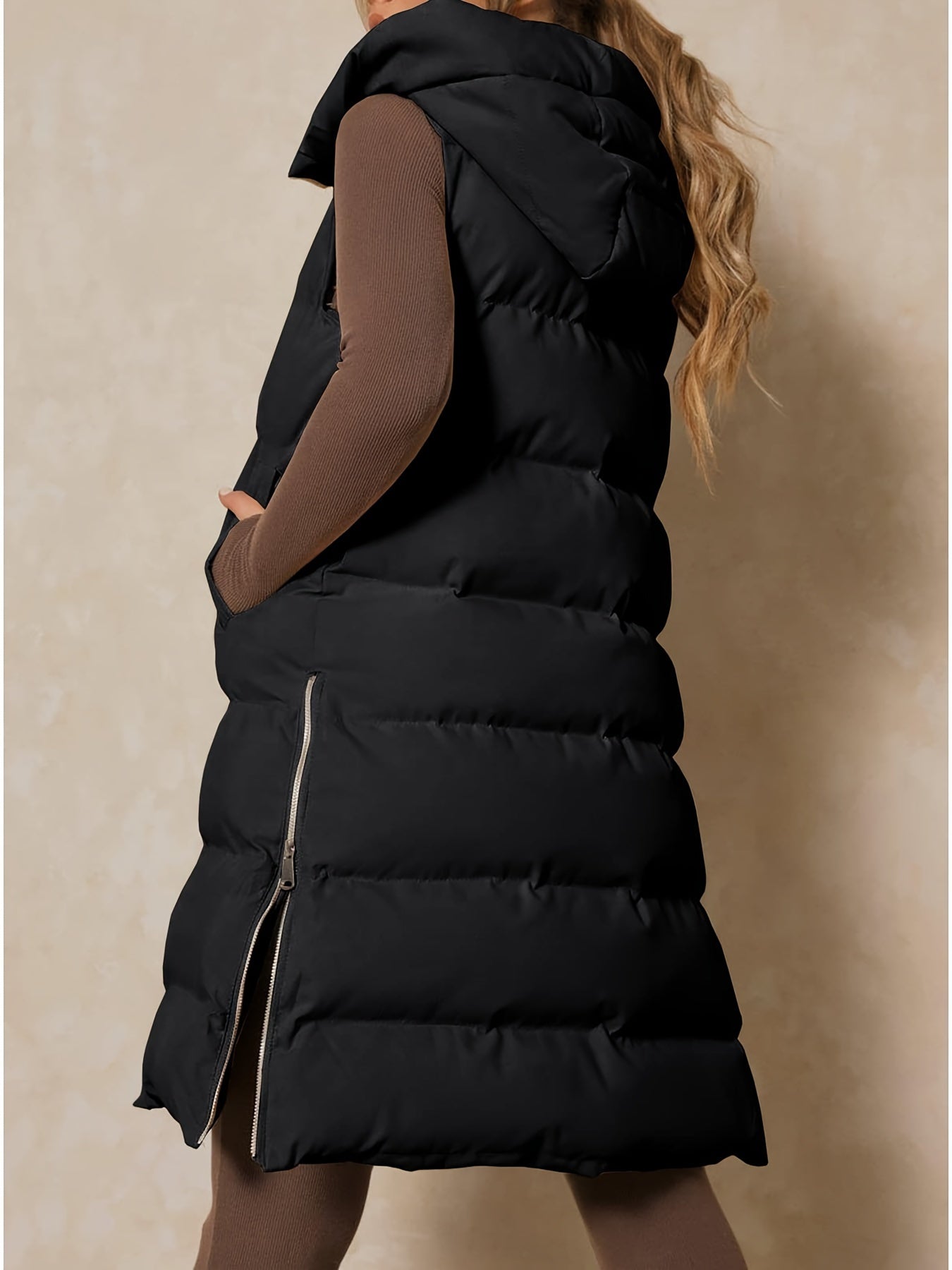 Avalon Longline-Weste mit Kapuze