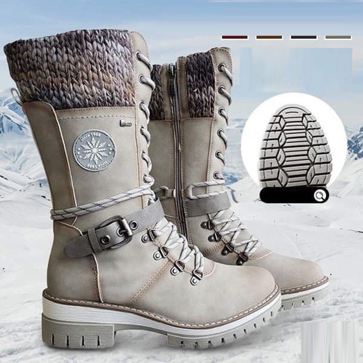 FrostLuxe™ – Wasserdichte Schnürstiefel in mittlerer Höhe