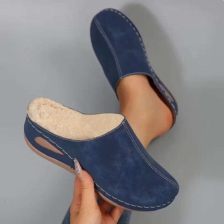 Martine – Gefütterte Slip-on-Schuhe aus Kunstfell