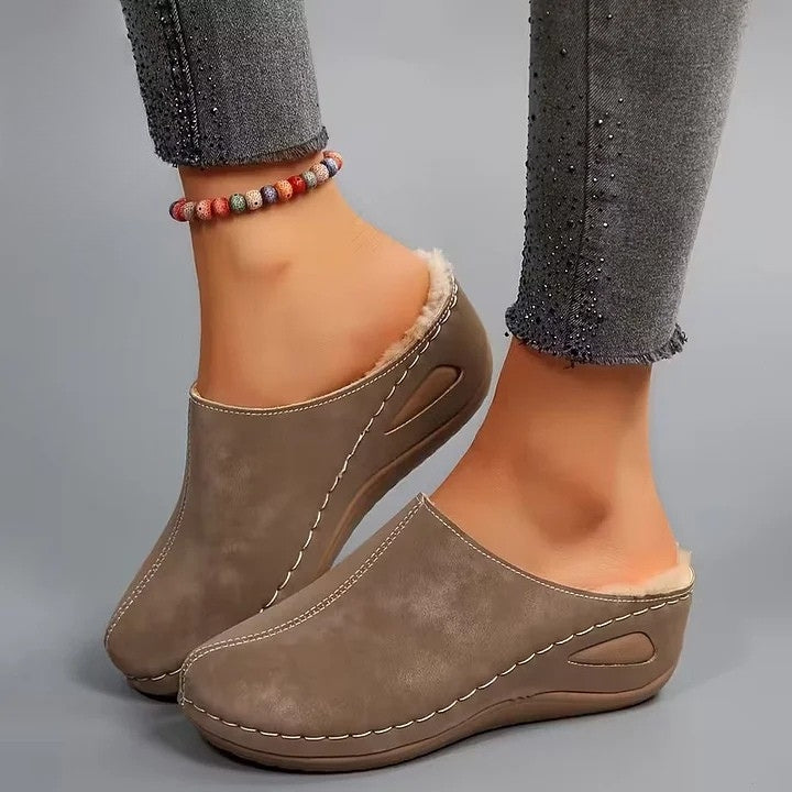 Martine – Gefütterte Slip-on-Schuhe aus Kunstfell