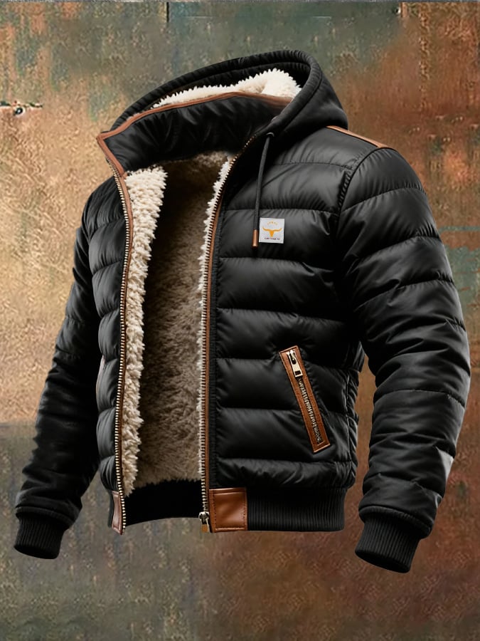 VISTERO™ | SCHWARZE GESTEPPTE SHERPA-JACKE