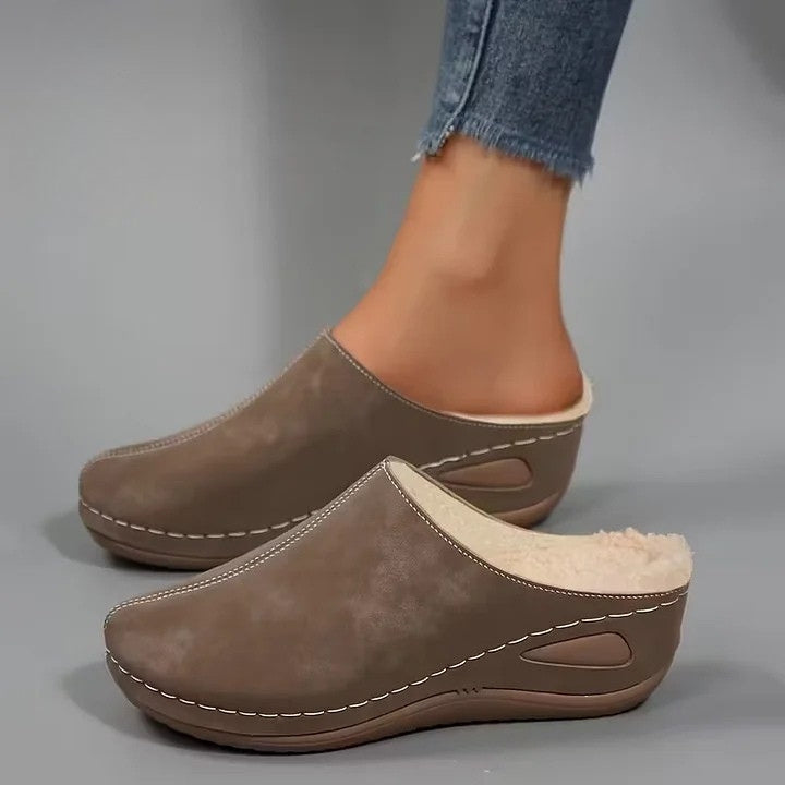 Martine – Gefütterte Slip-on-Schuhe aus Kunstfell