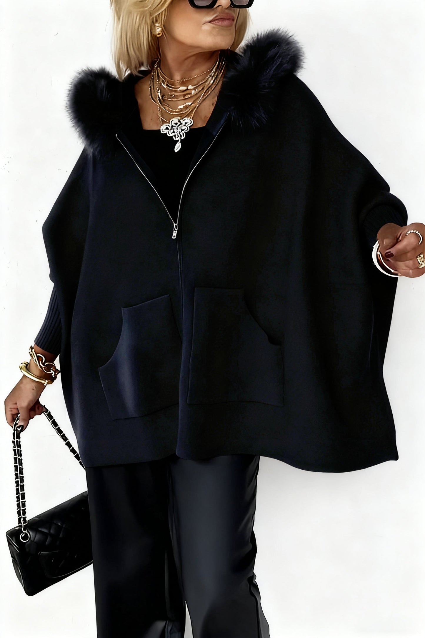 Anouka – Kapuzenjacke mit Reissverschluss und langen Ärmeln