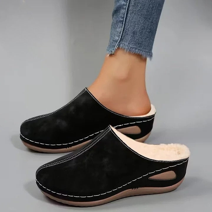 Martine – Gefütterte Slip-on-Schuhe aus Kunstfell