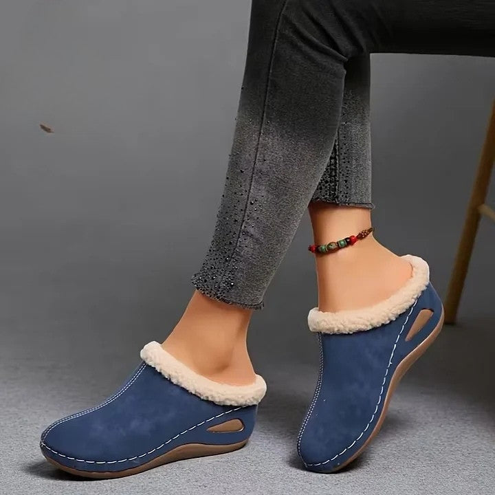Martine – Gefütterte Slip-on-Schuhe aus Kunstfell