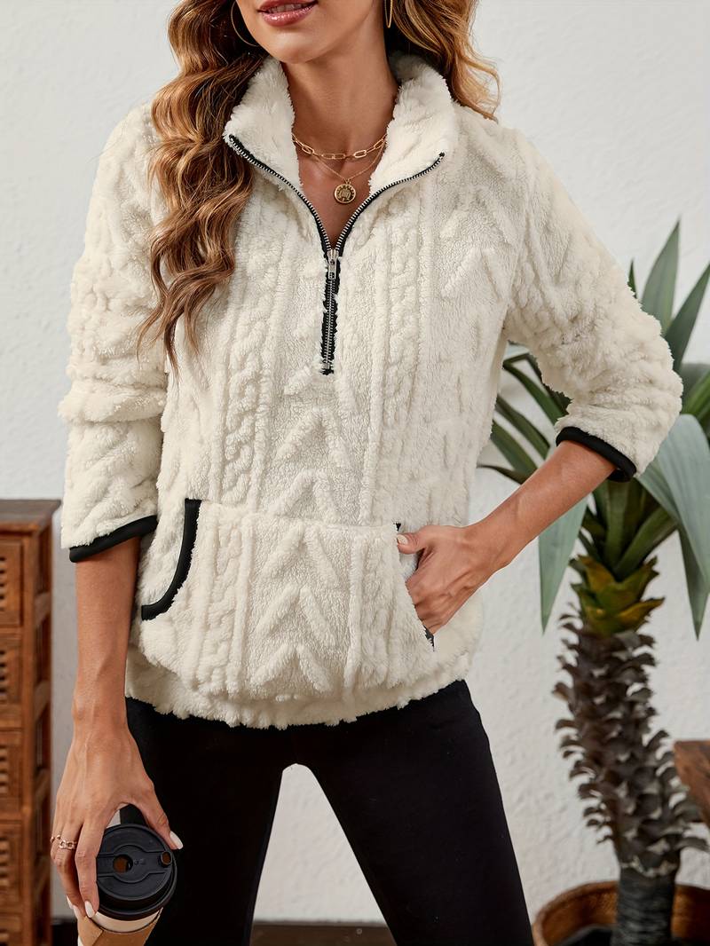 Naama – Stilvoller Half-Zip-Pullover mit Tasche