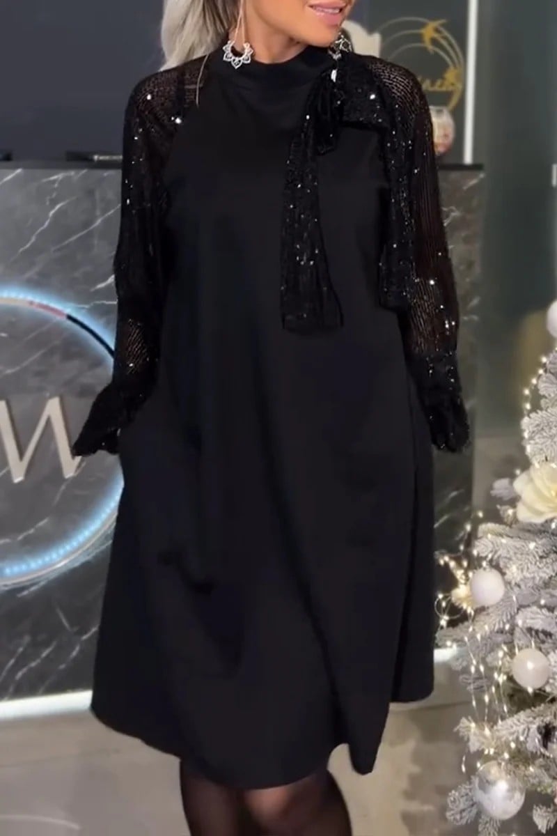 Lora | Samt-Kleid mit Puffärmeln