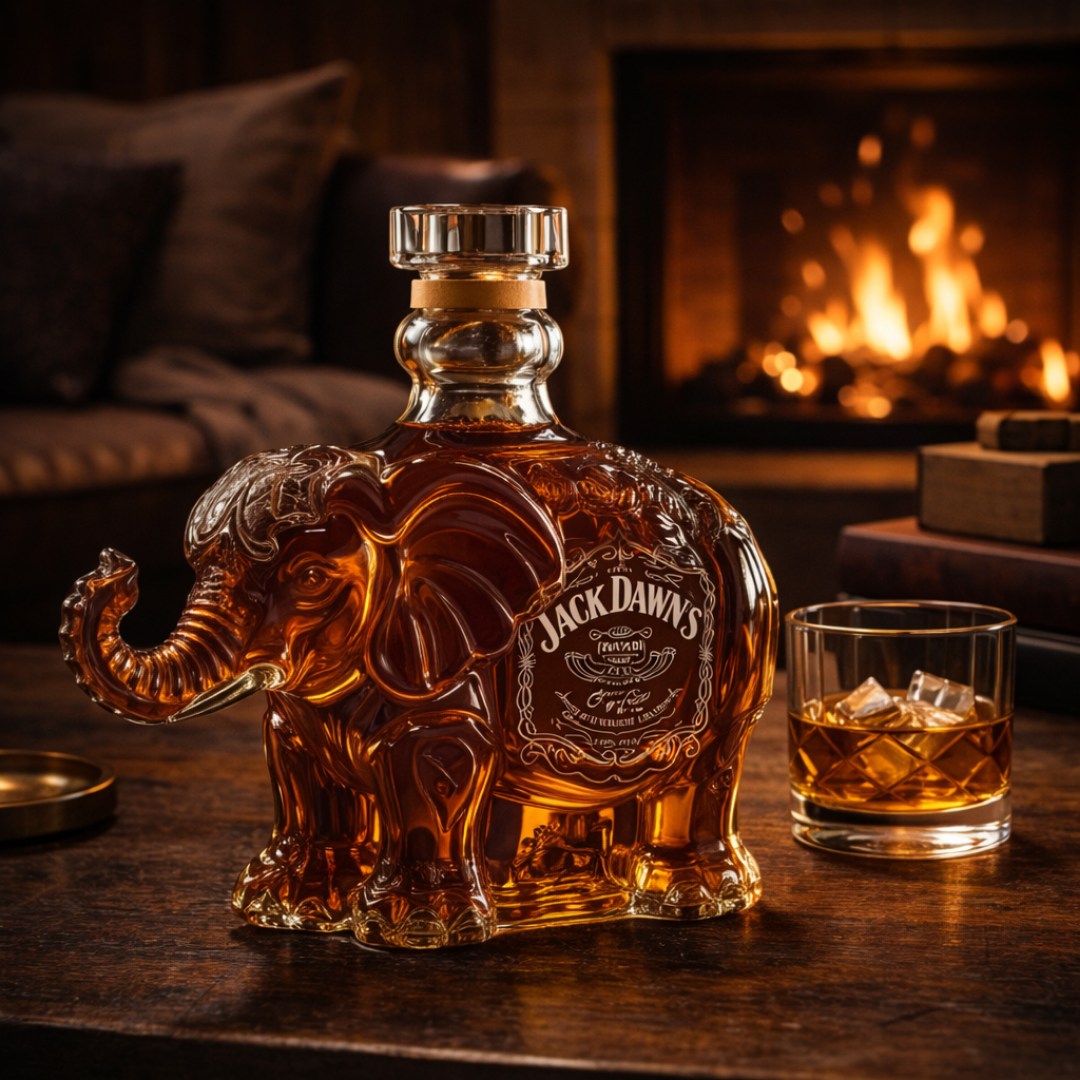 Flasche Whisky - Elefanten-Edition