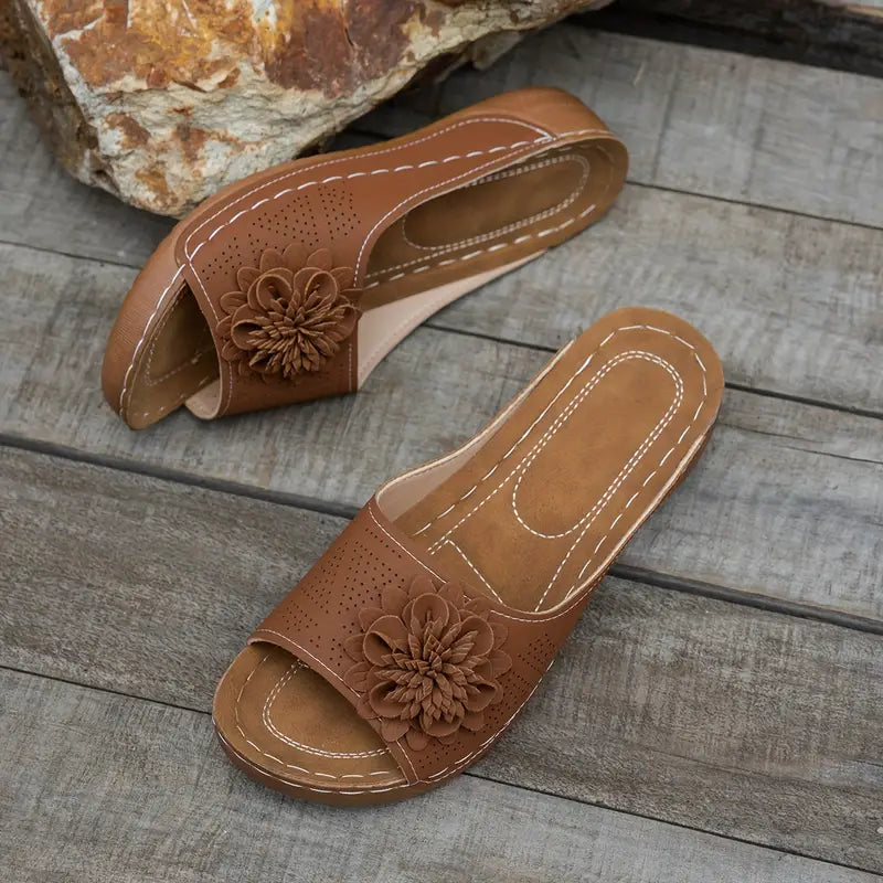 Flora | Orthopädische Sandalen mit Blumenmotiv