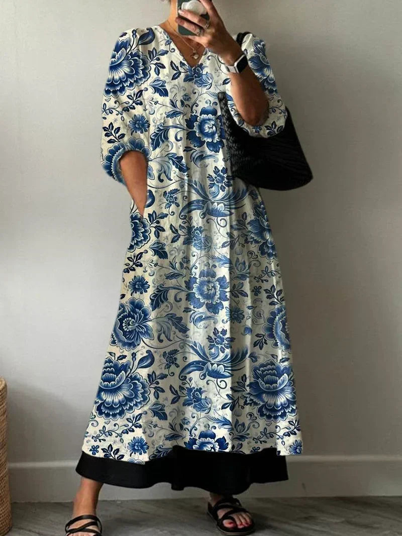Elegantes Kleid mit Mia Print