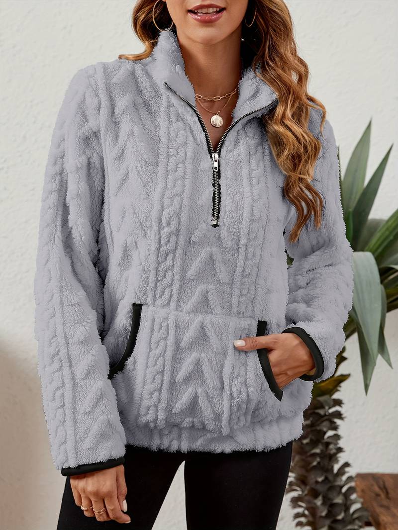 Naama – Stilvoller Half-Zip-Pullover mit Tasche