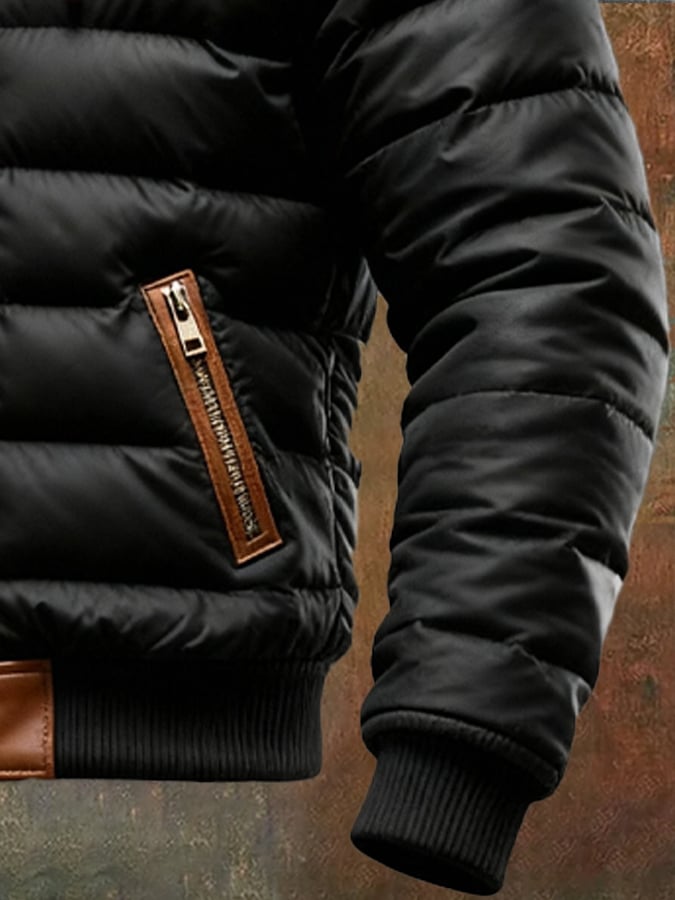 VISTERO™ | SCHWARZE GESTEPPTE SHERPA-JACKE