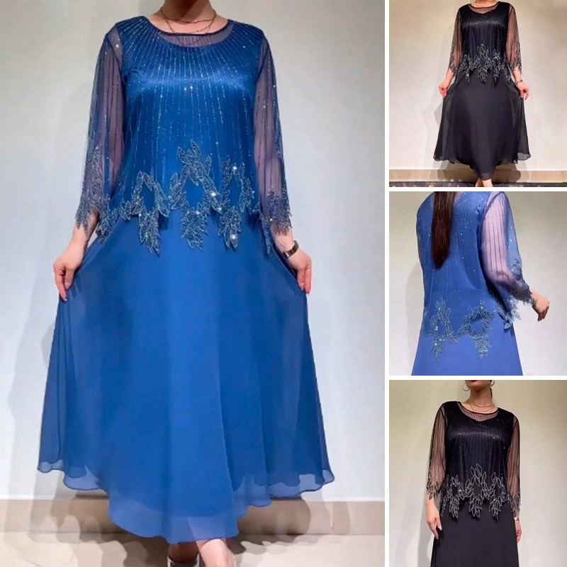 Eliza – Elegantes Kleid mit schimmernder Overlay-Schicht