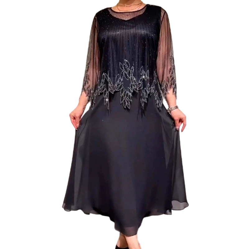 Eliza – Elegantes Kleid mit schimmernder Overlay-Schicht