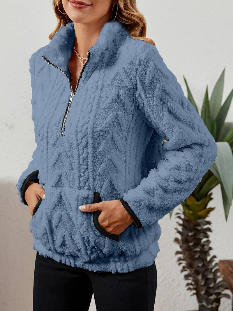 Naama – Stilvoller Half-Zip-Pullover mit Tasche