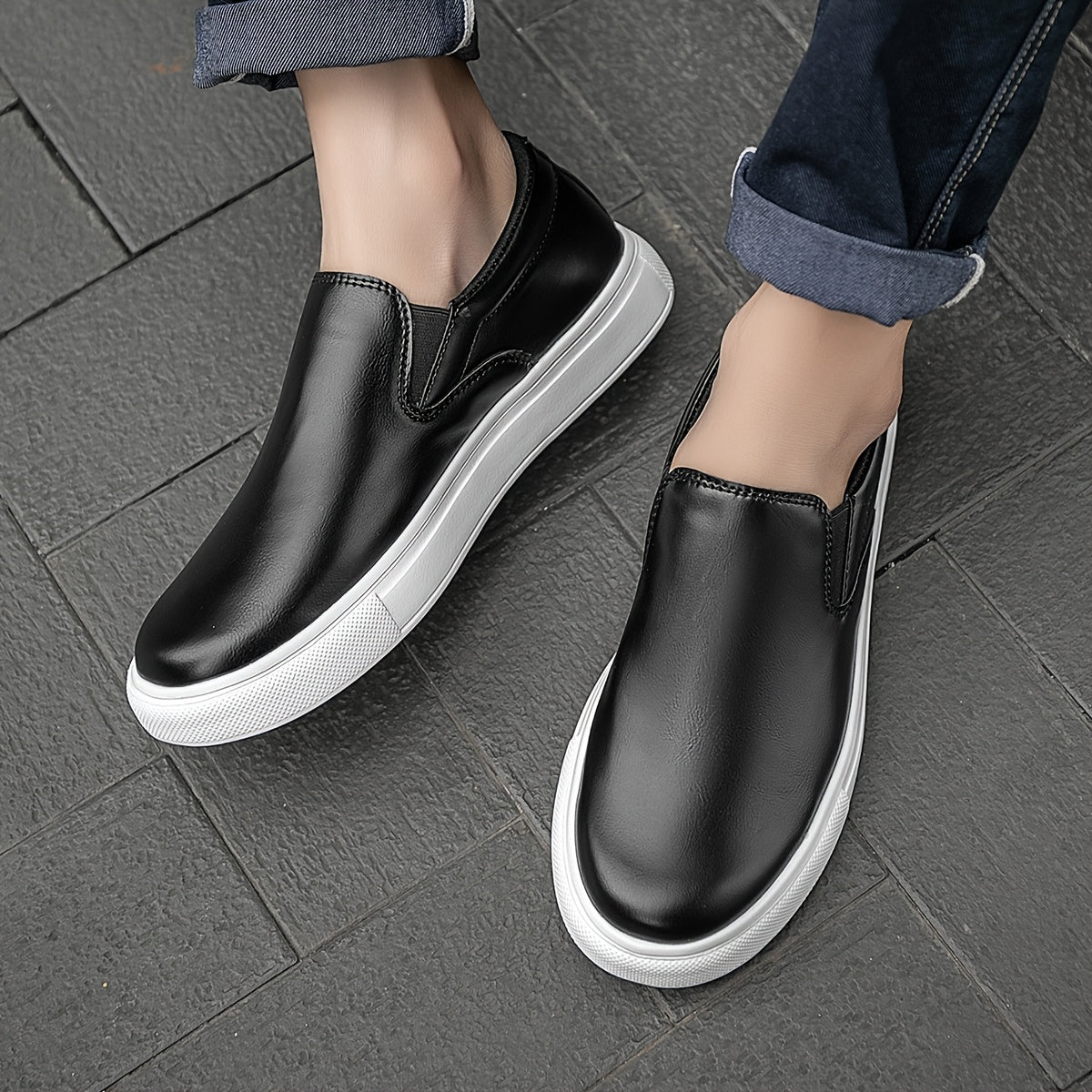 Casual Leather Slip-On Shoes