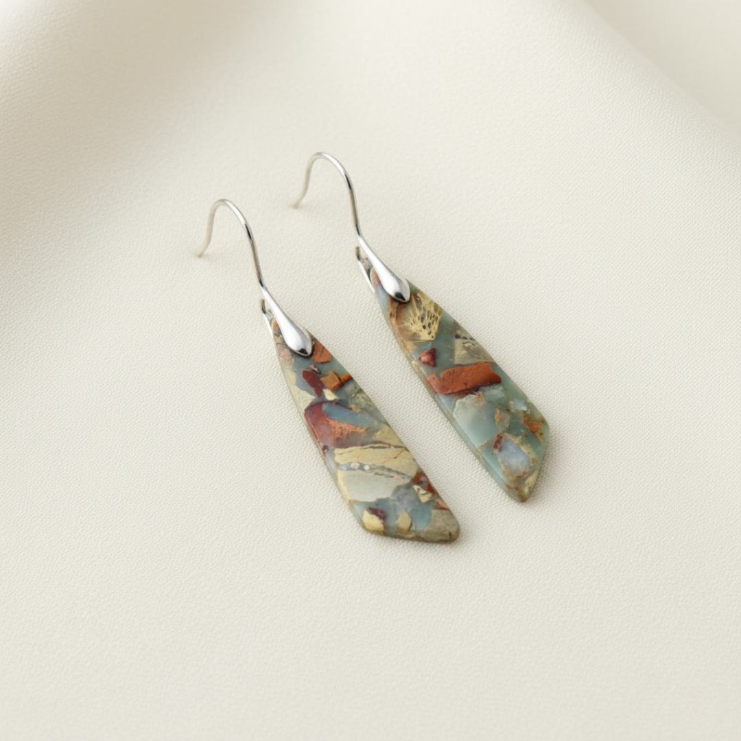 Charme - Vintage Naturstein-Ohrringe