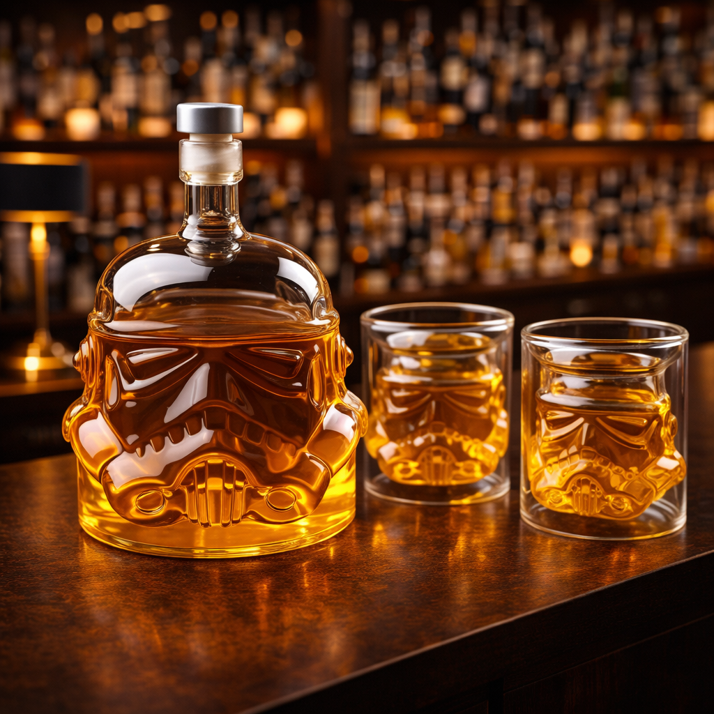 Whiskyflasche und Gläser - Star Wars Edition