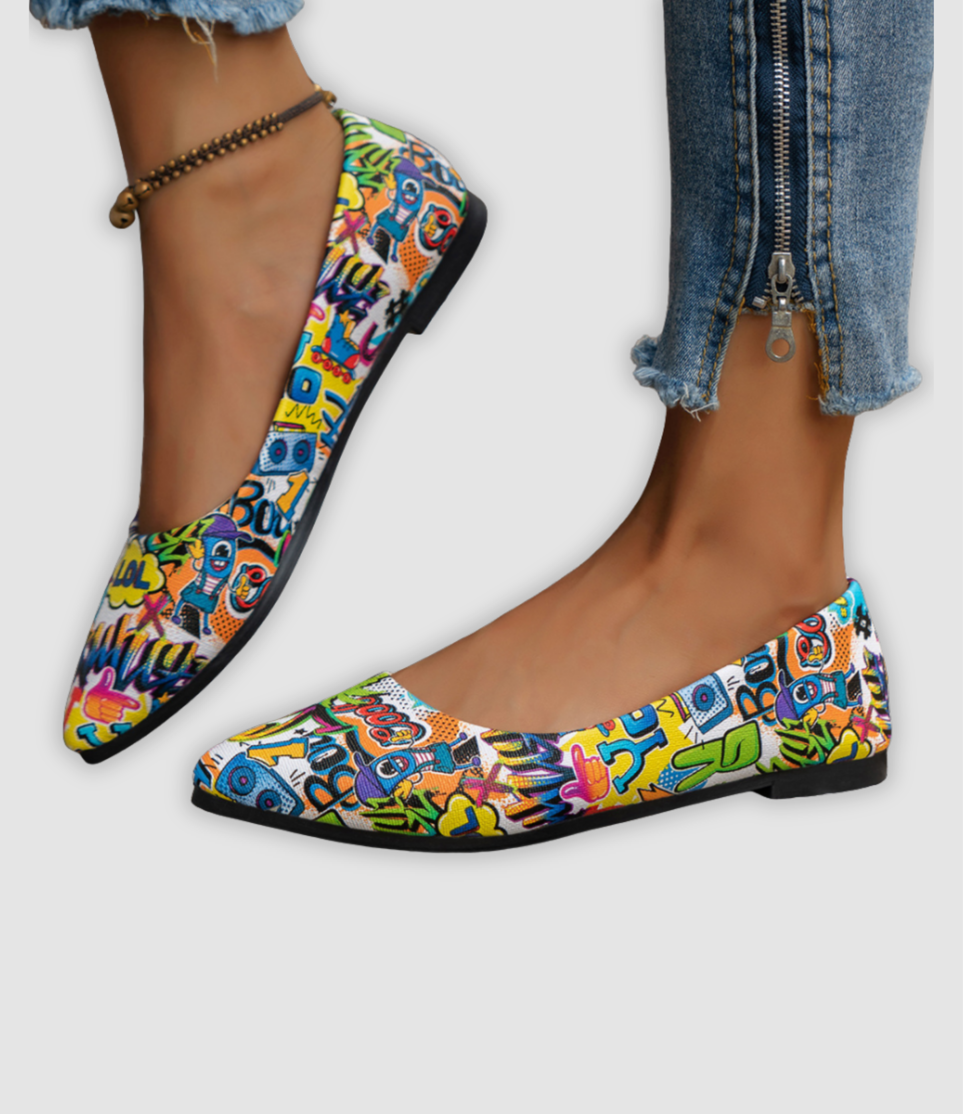 Bianca - Farbenfrohe flache Damenschuhe