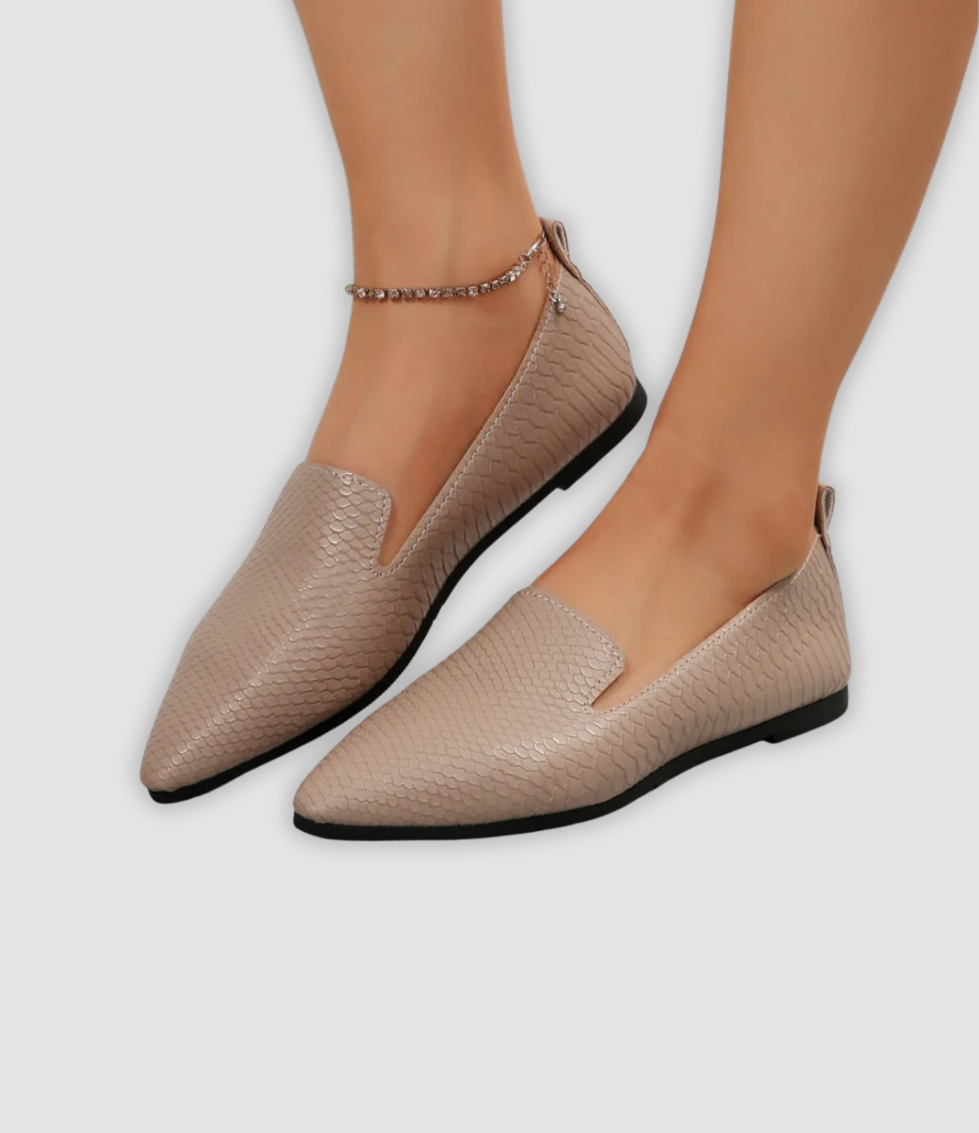 Rowan - Vintage Leder-Loafers mit spitzer Zehenpartie