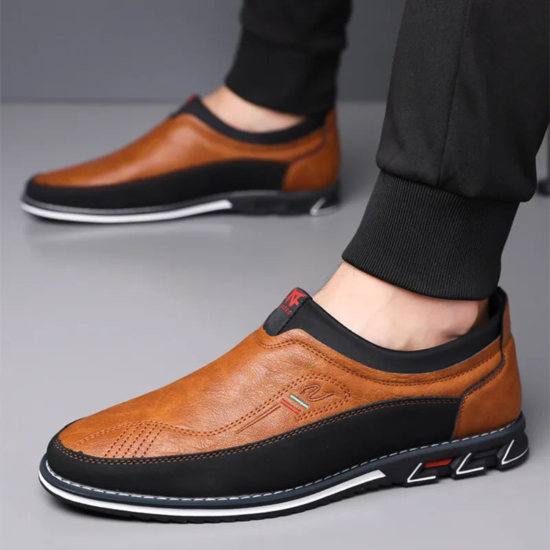 Leather Slip-On Business Shoes