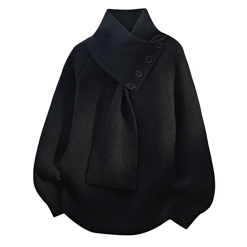 Ariane – Eleganter Strickpullover mit Schal-Kragen