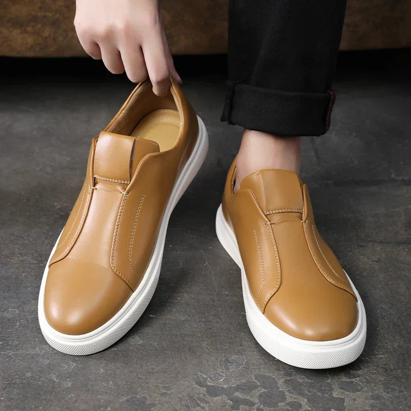 Casual Leather Slip-On Shoes