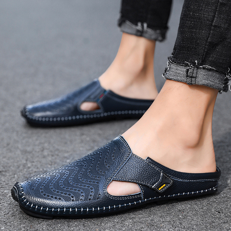 Atmungsaktive Sandalen aus italienischem Leder