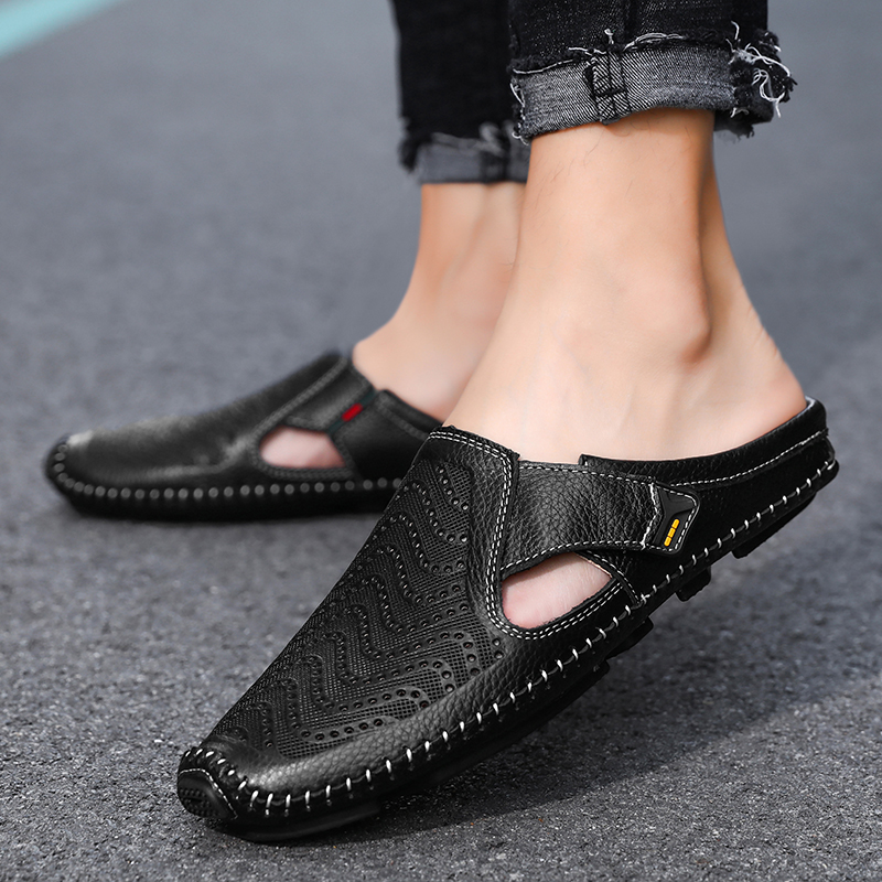 Atmungsaktive Sandalen aus italienischem Leder