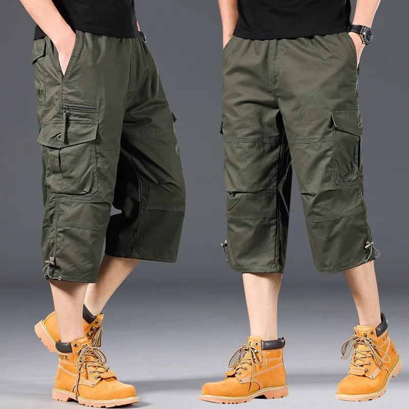 Christian – Lange Baumwoll-Cargo-Shorts