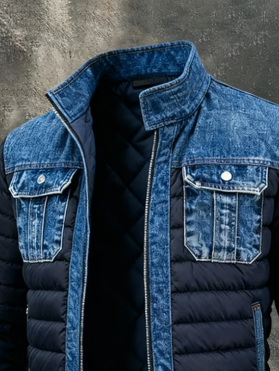 LEON MARTEL | Hybrid-Denim Steppjacke für urbanen Stil