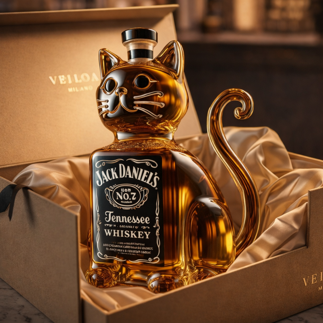Flasche Whisky - Katze Edition