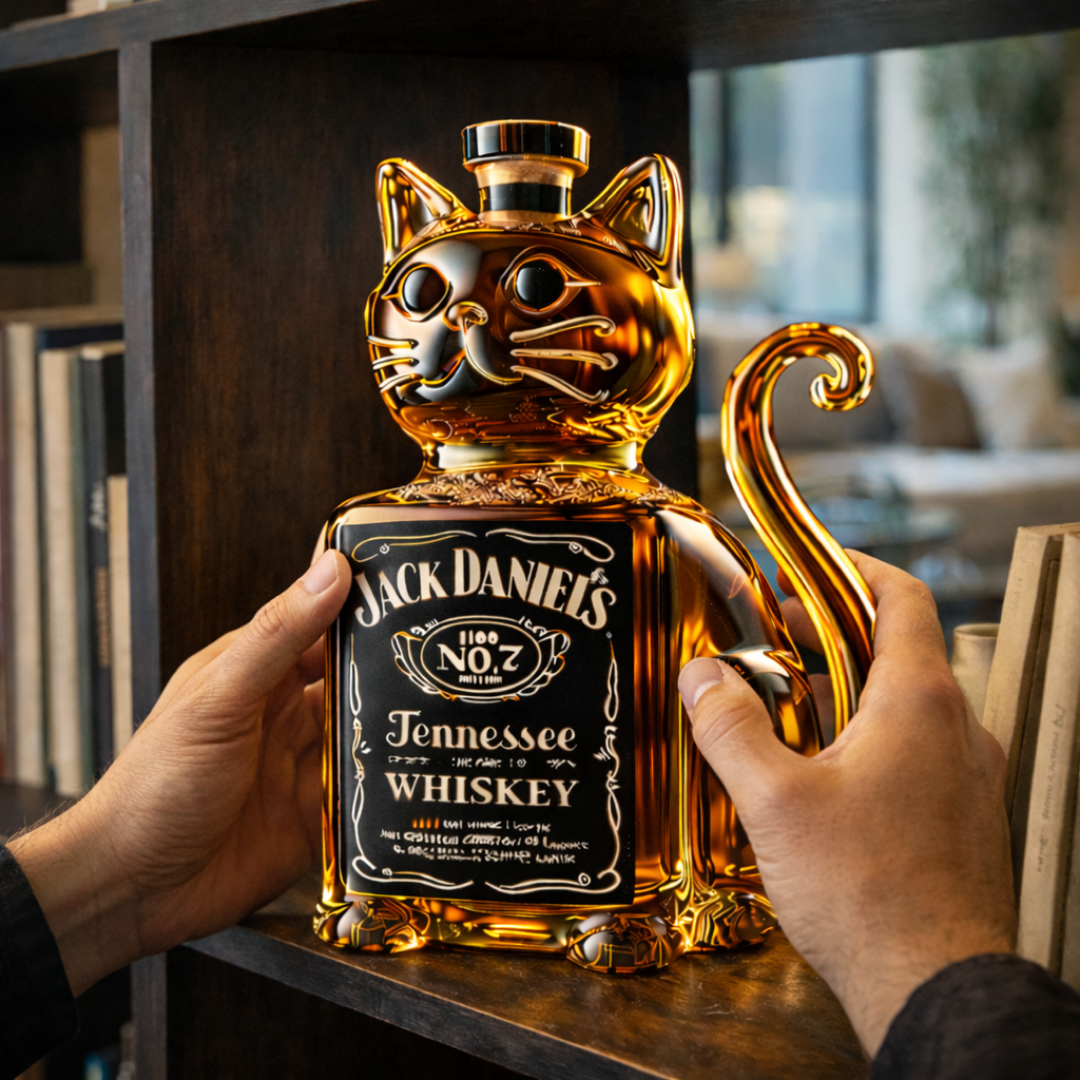 Flasche Whisky - Katze Edition