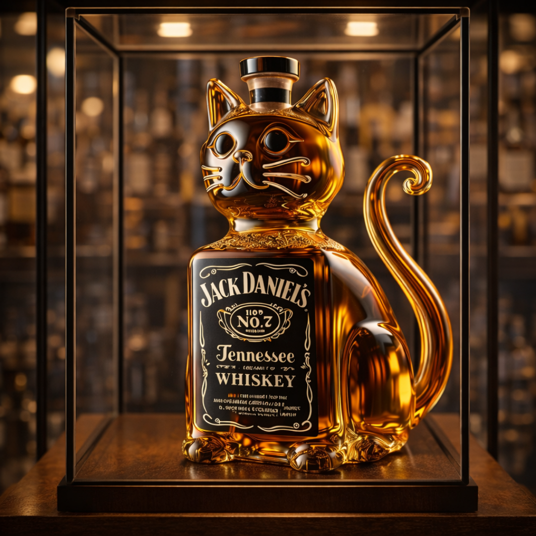 Flasche Whisky - Katze Edition