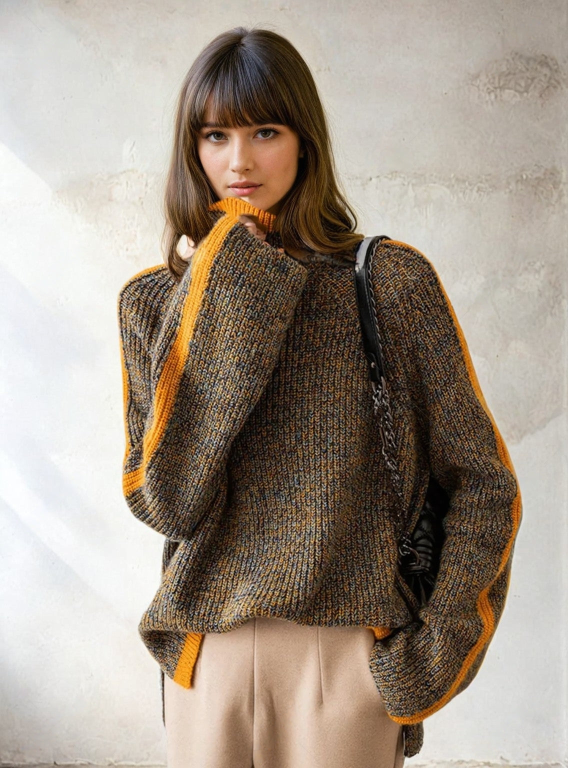 Zoé | Pullover mit rollkragen aus strick