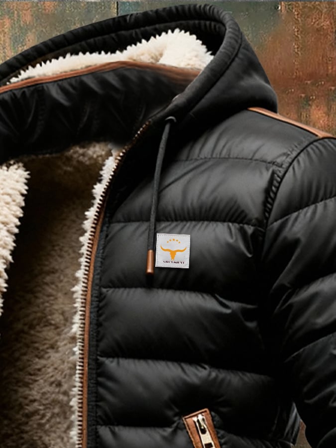 VISTERO™ | SCHWARZE GESTEPPTE SHERPA-JACKE