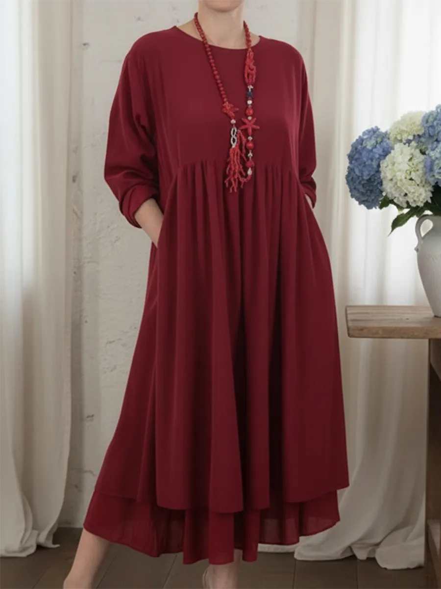 Marlene – Fliessendes Midi-Kleid mit sanfter Bewegung