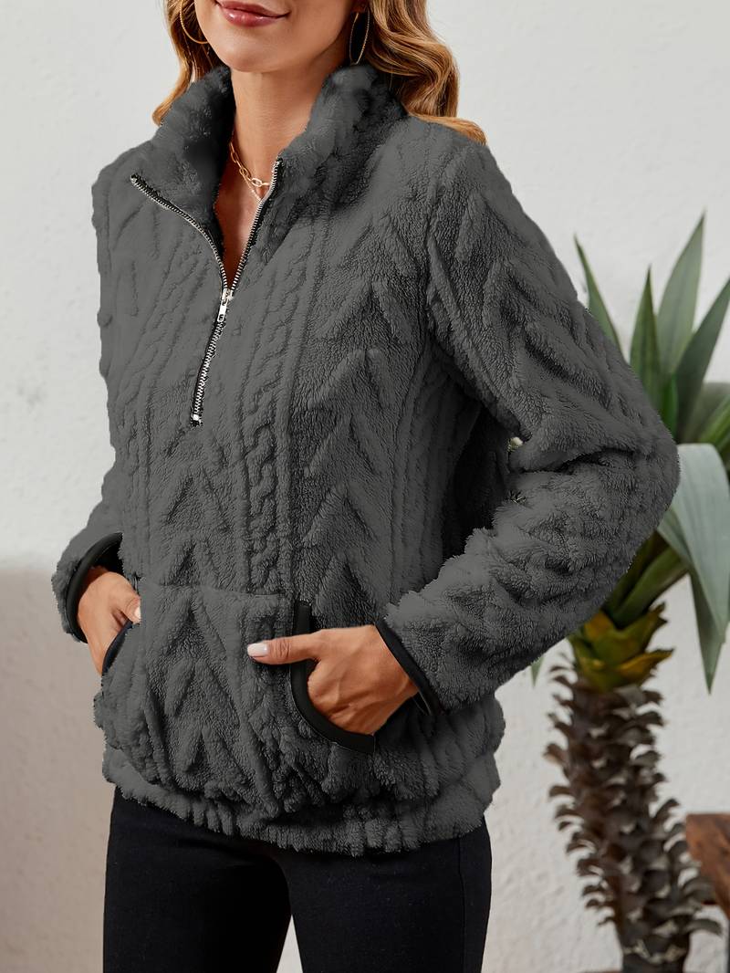Naama – Stilvoller Half-Zip-Pullover mit Tasche