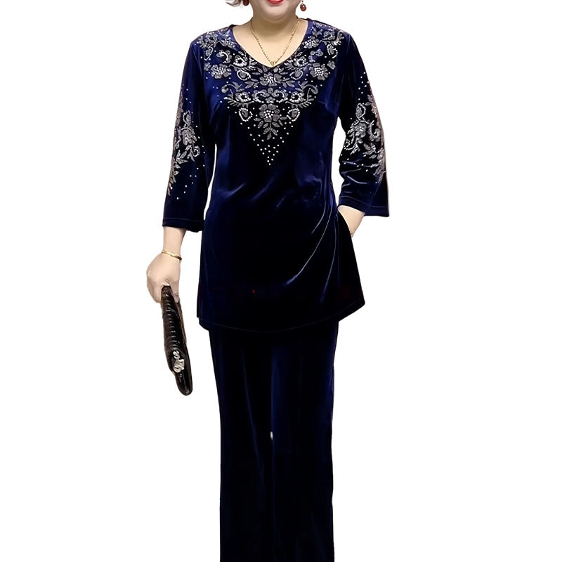 Elvire – Elegantes zweiteiliges Samt-Set