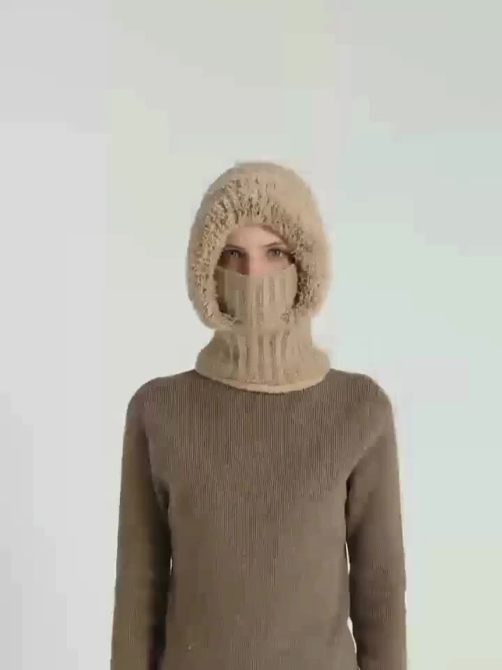 Emmerie – Gestrickte Mütze mit Nackenschutz (1+1 Gratis)