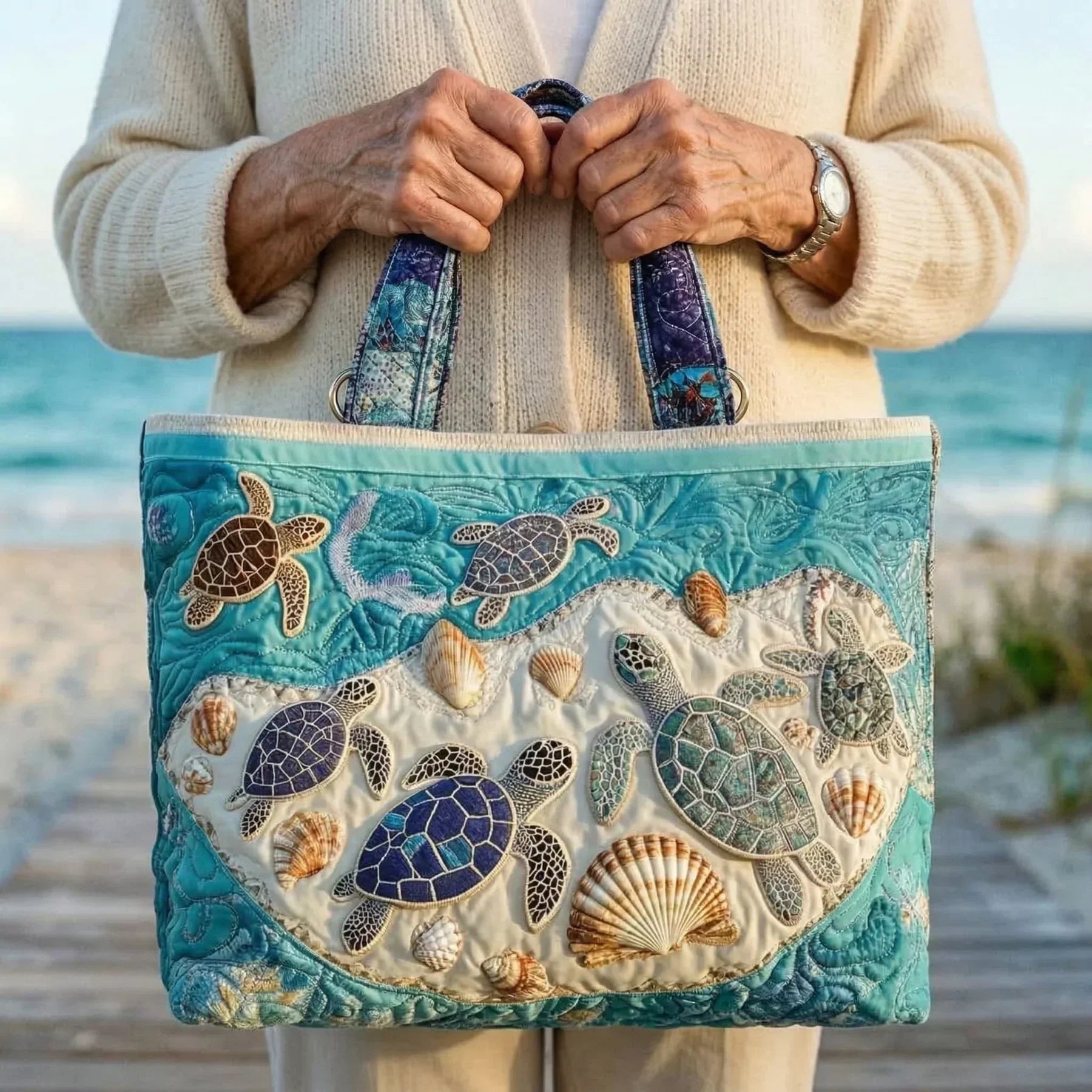 Handgefertigte Tasche - Amour de Tortues