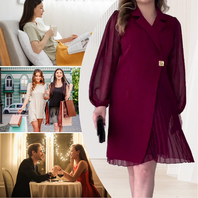 Seraphine – Elegantes Wickelkleid mit Plissee