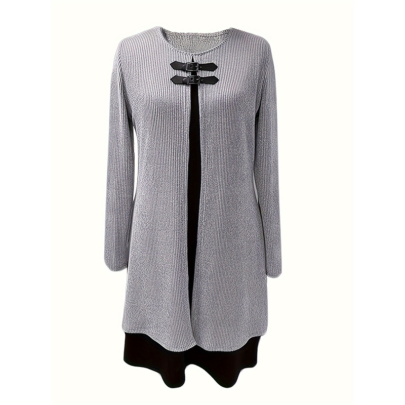 Elina™ – Elegants Zweifarb-A-Linien-Kleid