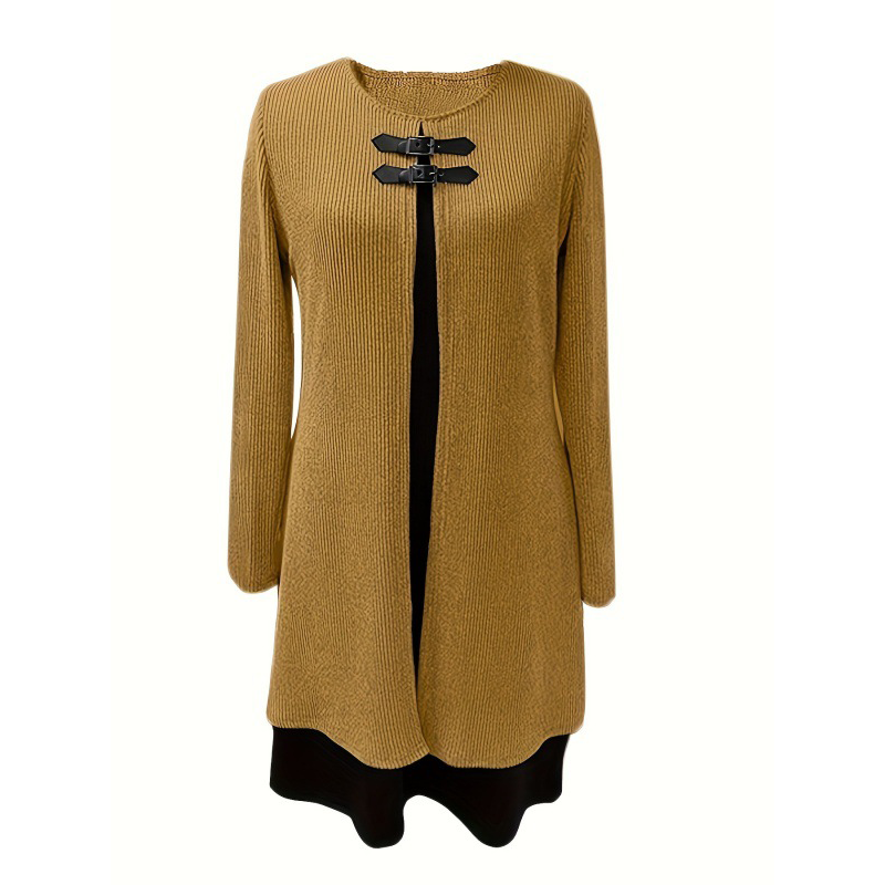 Elina™ – Elegants Zweifarb-A-Linien-Kleid