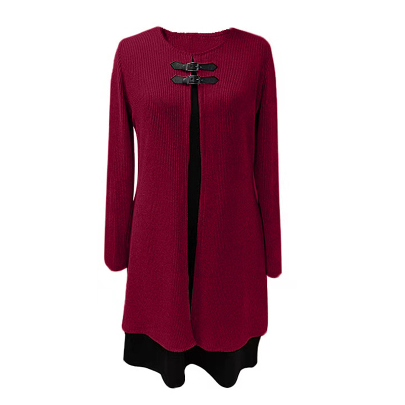 Elina™ – Elegants Zweifarb-A-Linien-Kleid