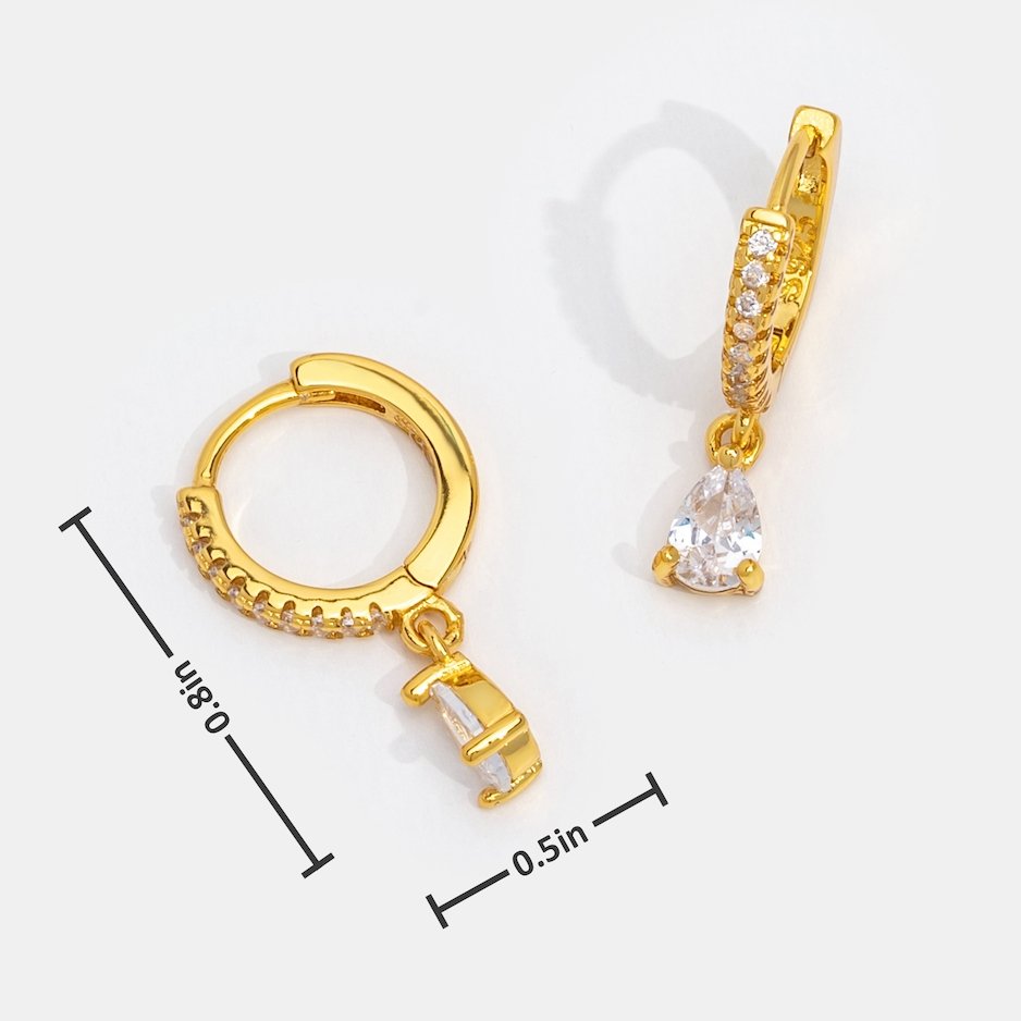 Premium Gold Kristall-Ohrringe