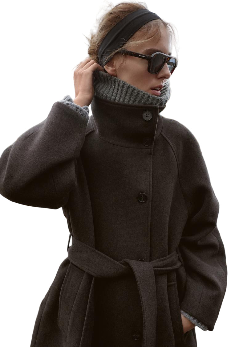 ADRIANA™ – Wollmantel mit Gürtel