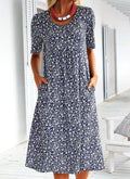 FENRIKE I RETRO-BLUMENKLEID