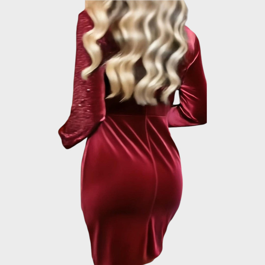 Cilla – Funkelnds Midi-Kleid